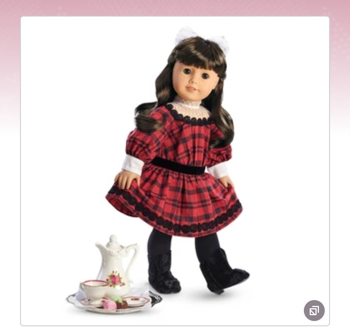 American Girl Samantha holiday Tea set - retired 2017 In Box