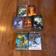 Lot of 7 Rick Riordan Hardcover & Paperback Books Percy Jackson, Lost Hero