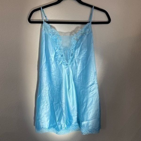 Baby Blue Satin Slip Victoria’s Secret