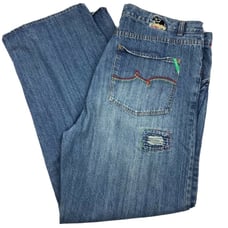 LR Geans by LRG Jeans Men's Size 42 x 33 Hip-Hop No Babylon Distressed Cut-out