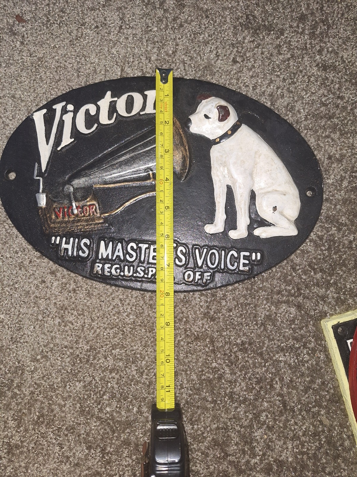 Cast iron collectable Victor sign