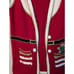 Women's 99 Jane Street Long Christmas Sweater Vest Size Medium Mrs Clause Red