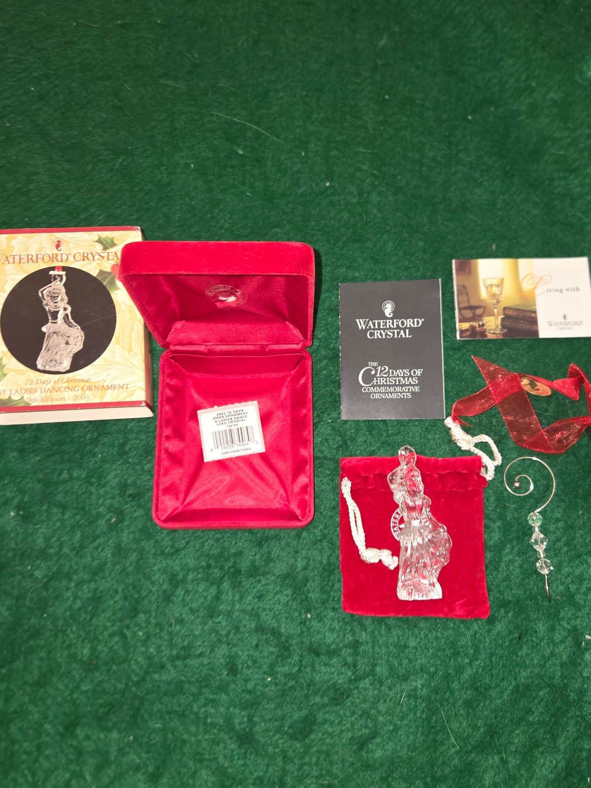 Waterford Crystal 2003 Nine Ladies Dancing Ornament 9th Edition