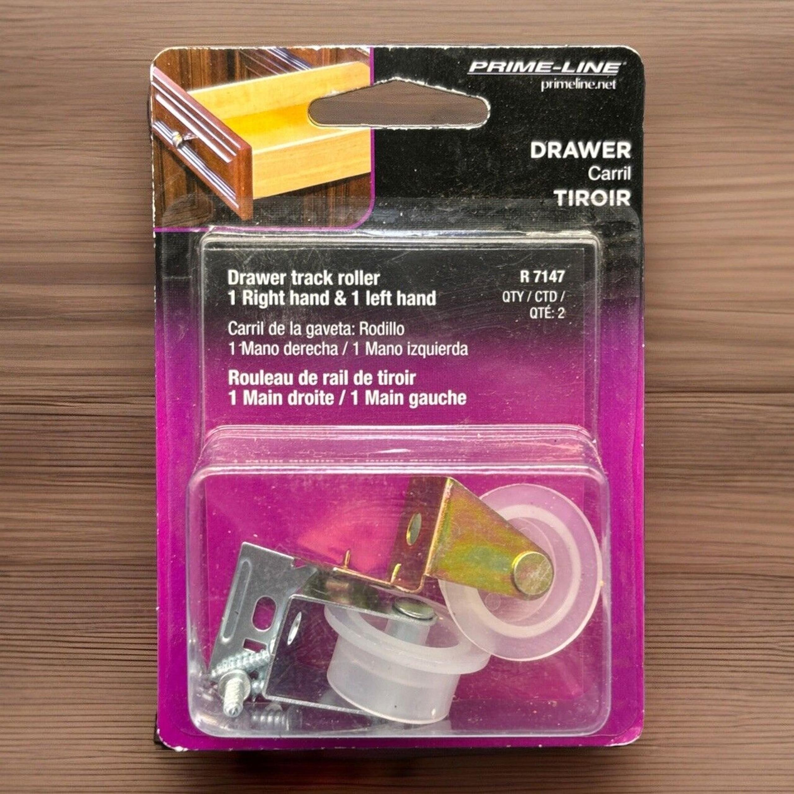 Prime-Line, Drawer Track Roller Assembly, R 7147, Right And Left Hand Roller {K}