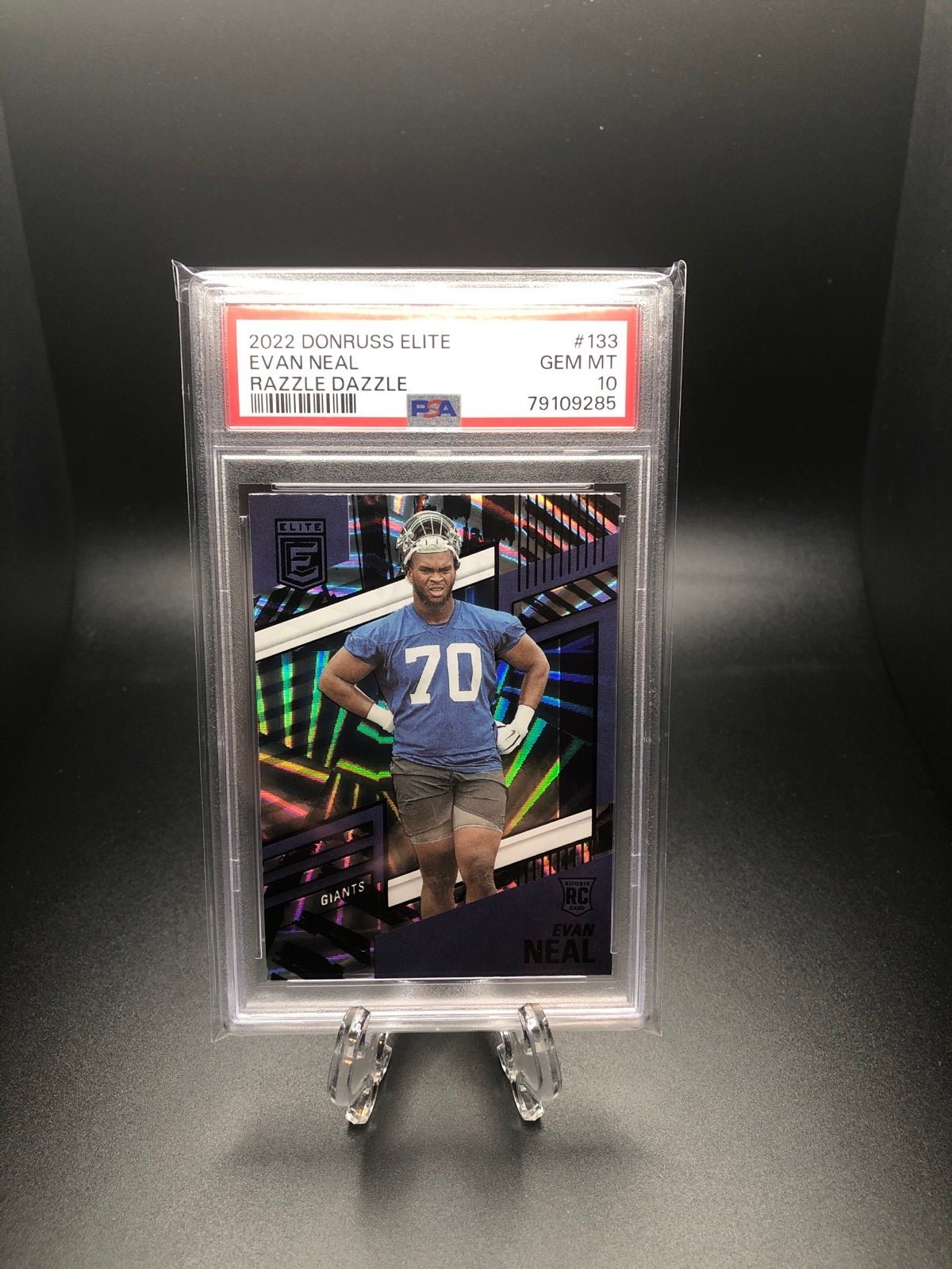 Evan Neal Giants Razzle Dazzle SSP PSA 10 Pop 1