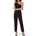 Yumi Kim Women's One Shoulder Cascade Jumpsuit in Black Large MSRP 218
