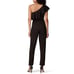 Yumi Kim Women's One Shoulder Cascade Jumpsuit in Black Large MSRP 218