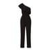 Yumi Kim Women's One Shoulder Cascade Jumpsuit in Black Large MSRP 218