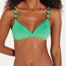 Vix by Paula Hermanny Dora Bikini Set Top and Bottom Green Small New