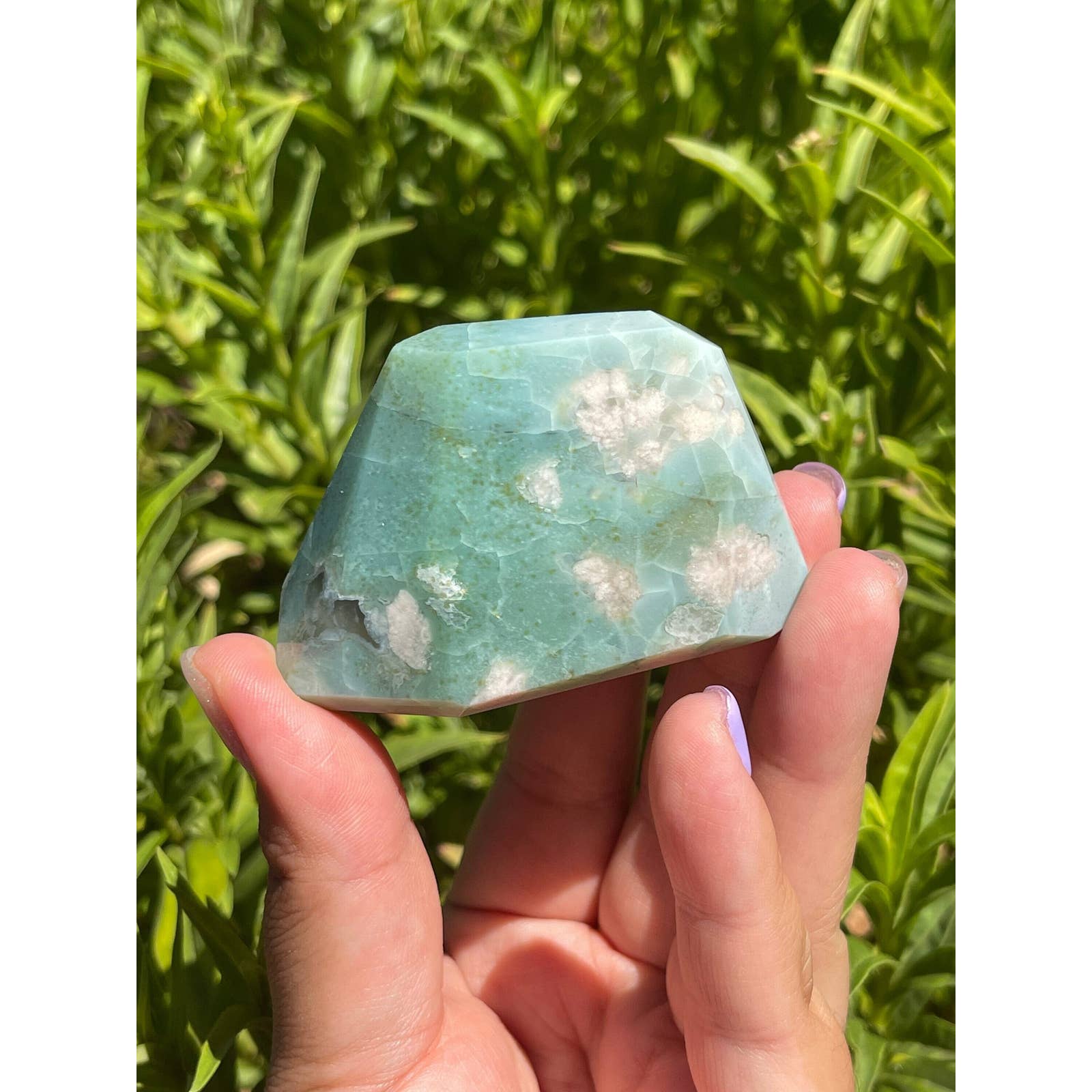 Green Flower Agate Freeform | Rare Green Flower Agate