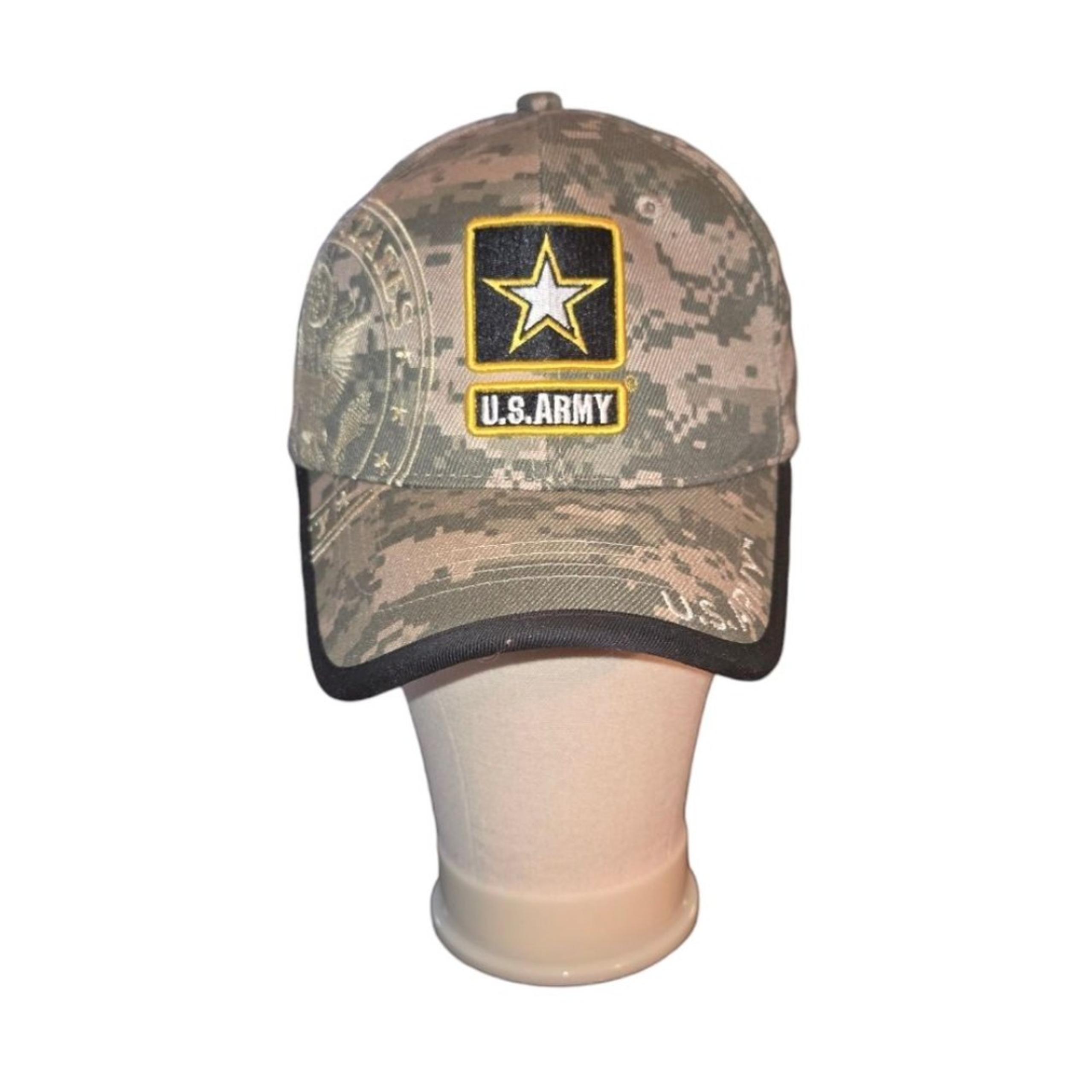 The U.S. Army Green, Gray & Tan Digital Camo Official License Star Logo Cap