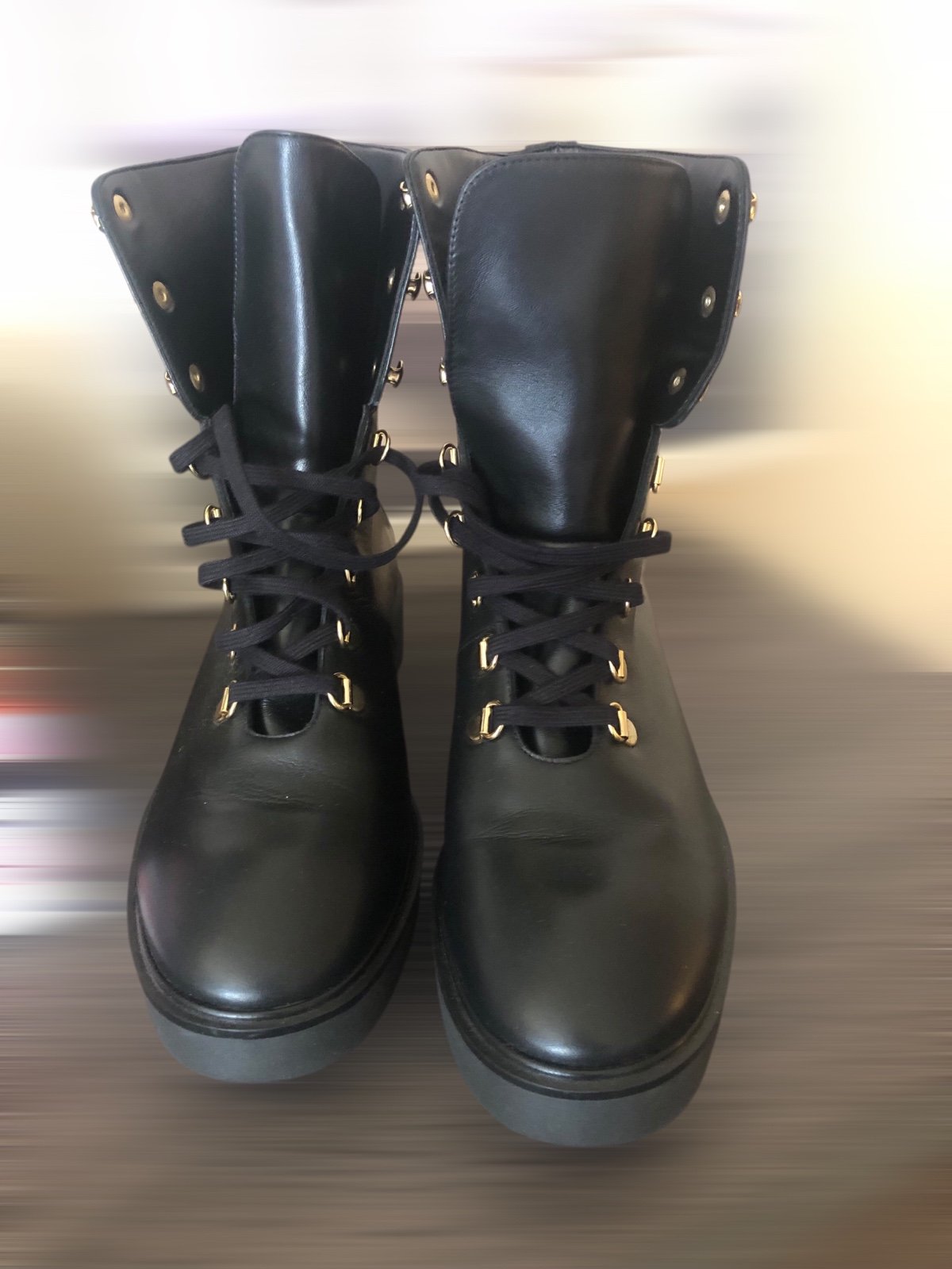 Stuart Weitzman Natural Black Leather Boots 8.5