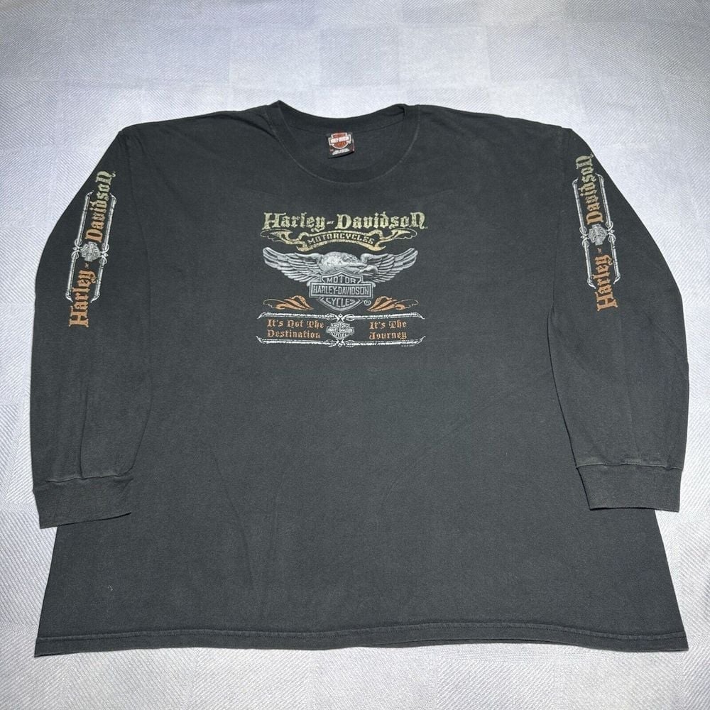 Harley Davidson Motorcycles Voodoo New Orleans Louisiana Y2K L/S Shirt Size 3XL