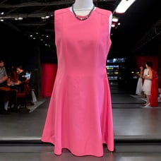 RED VALENTINO A Line Mini Dress Pink IT44 US8 UK12 Lined Sleeveless Easter Dance