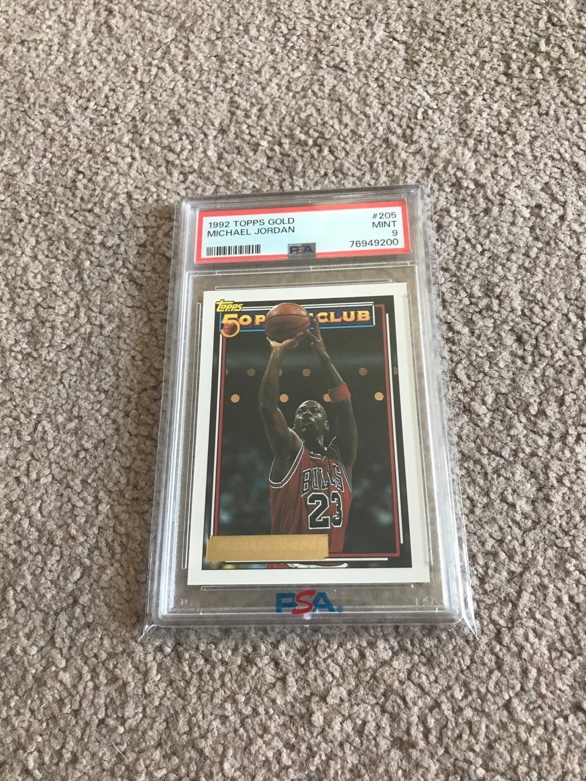 1992 MICHAEL JORDAN TOPPS GOLD PSA 9 MINT