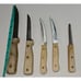 Lot Of 5 Vtg Old Homestead Kitchen Knives With Wood Handles Japan