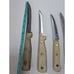 Lot Of 5 Vtg Old Homestead Kitchen Knives With Wood Handles Japan