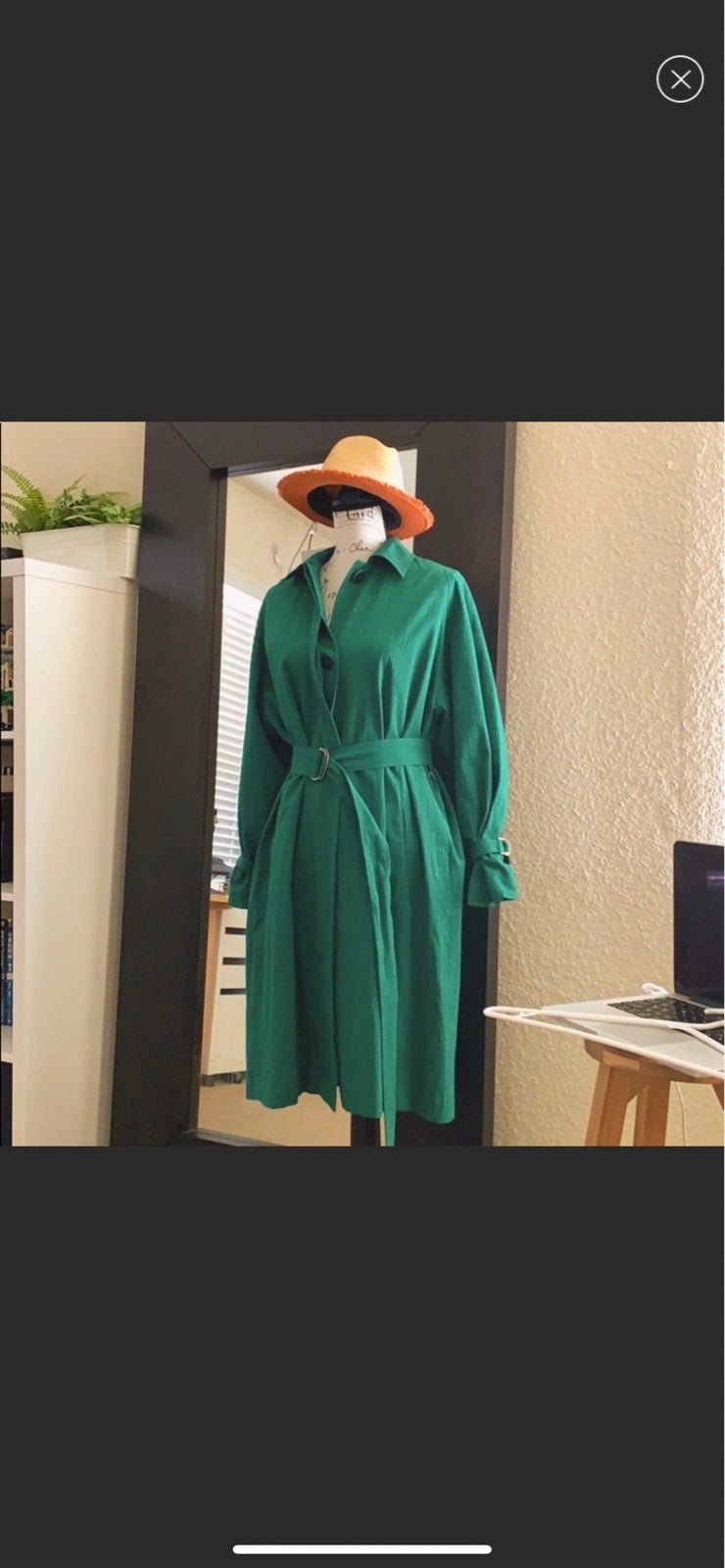 Size 0-4 Mango Belt flowy trench coat
