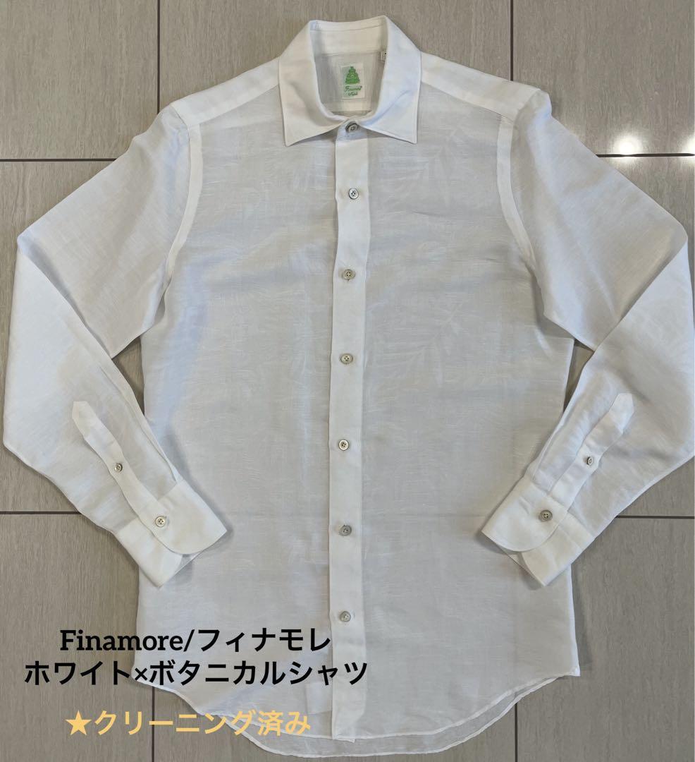 FINAMORE (Finamore) White Linen Shirt #Cleaned