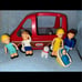 Little tikes VAN dollhouse PACKED with people baby dog