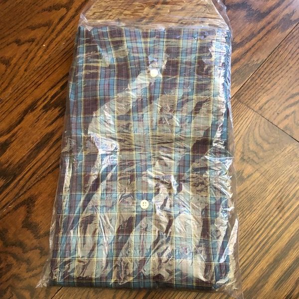 Outlet RALPH LAUREN Mens Long Sleeve Blue Plaid Button Down Dress Shirt XL