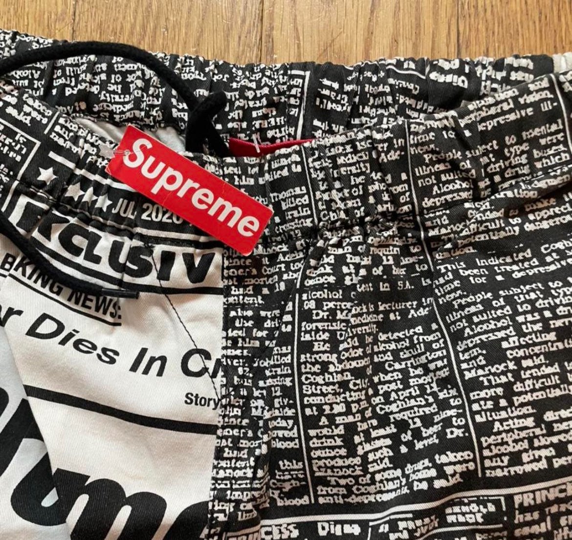 Supreme Newsprint Skate Pant 18aw Sサイズ