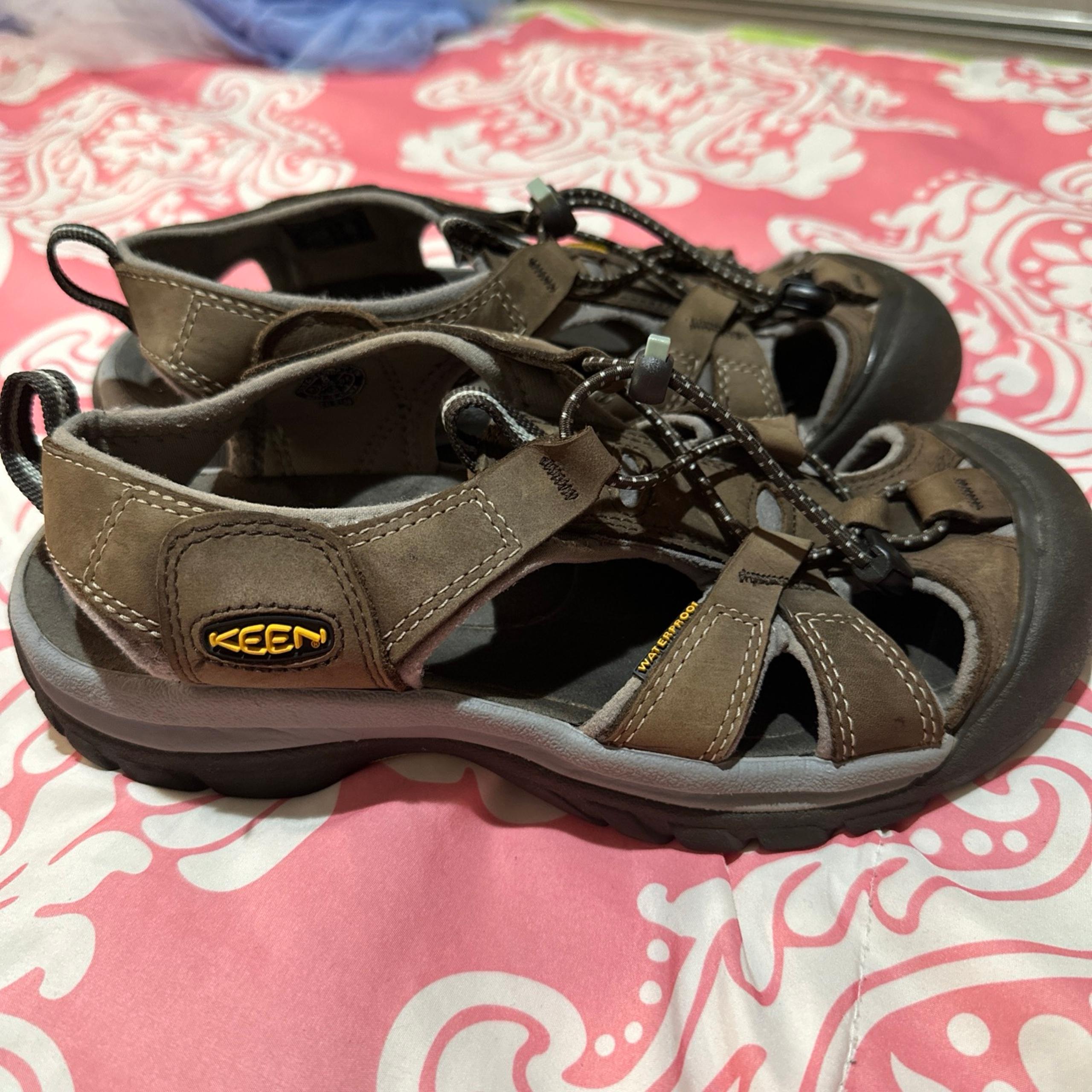Keen Venice Waterproof Drawstring Outdoor Brown Leather Sandals Women's Size 8US