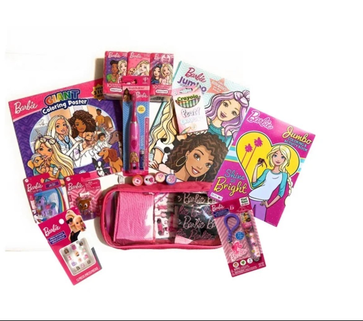 Barbie Lot Super Travel Gift Set Bundle