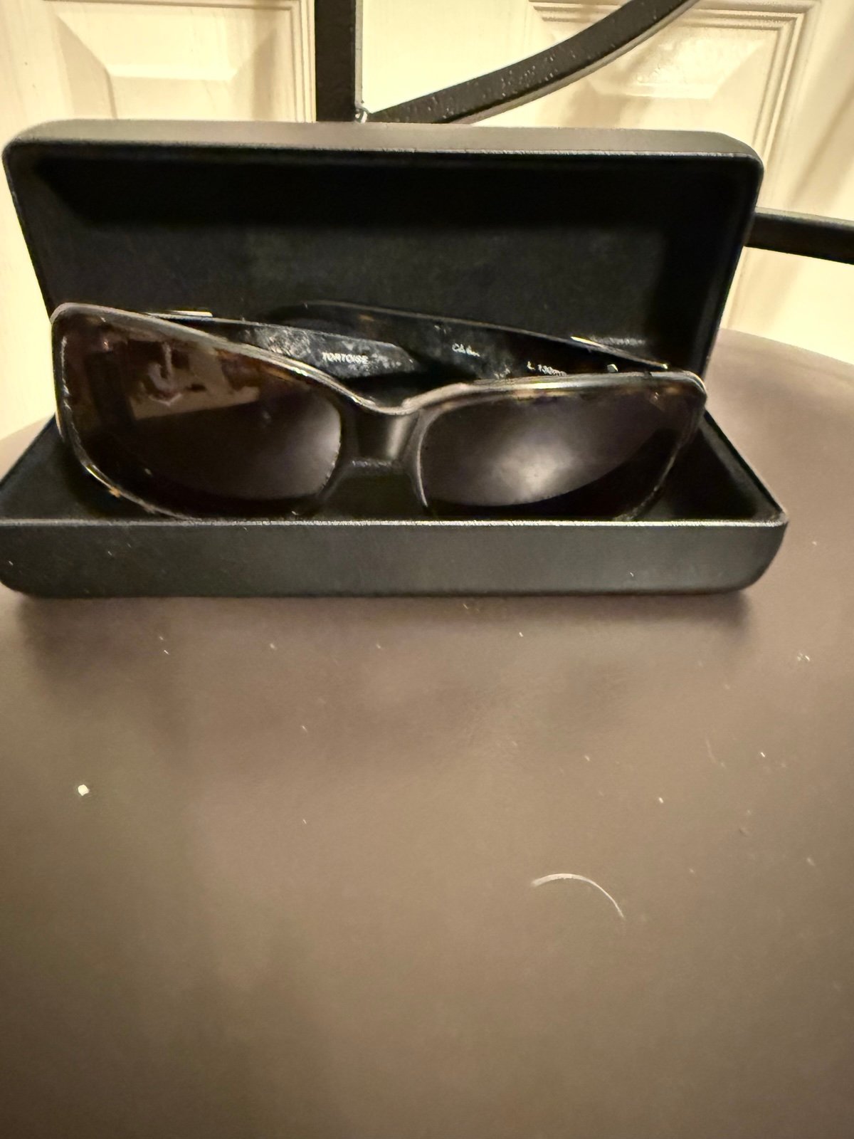 Cole haan tortoise - brown and black sunglasses with case