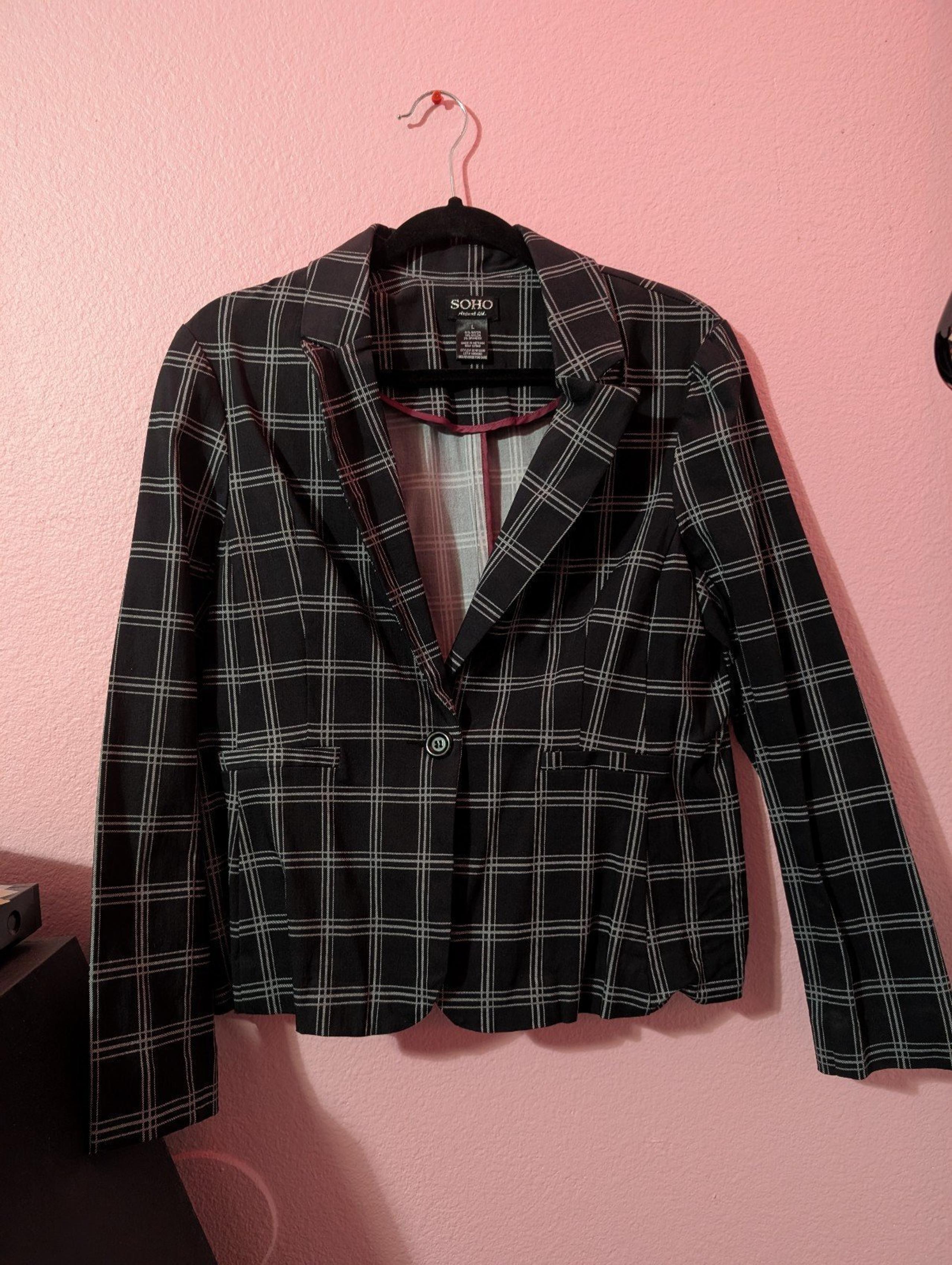 Black stripe Blazer Size large