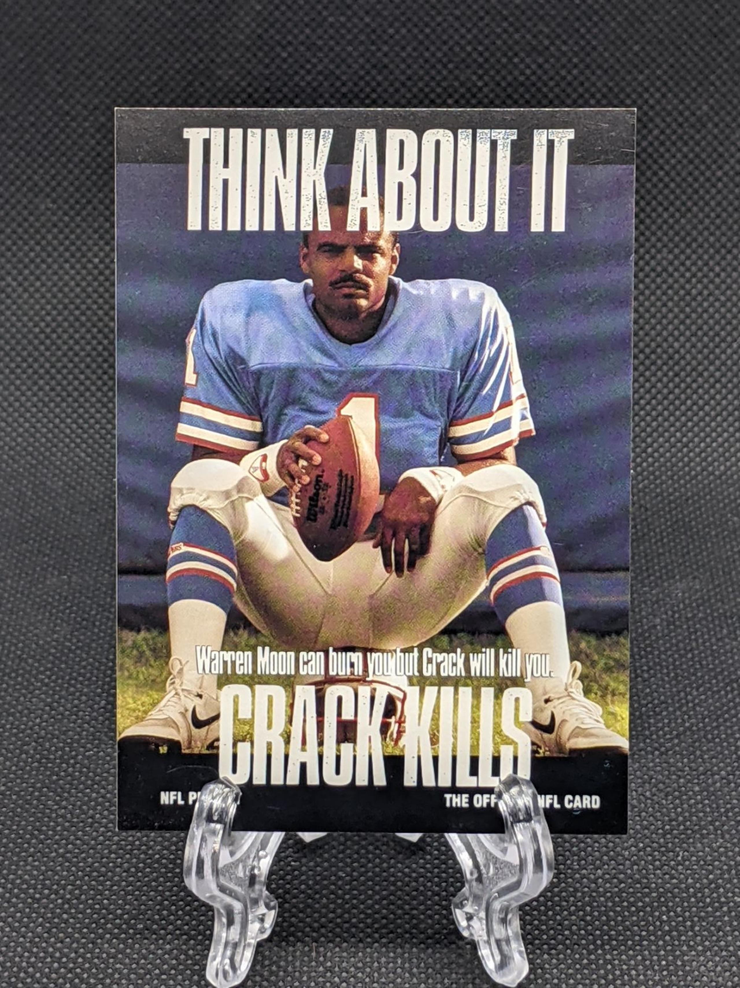 Warren Moon Crack Kills Anti-Drug Card - Houston Oilers