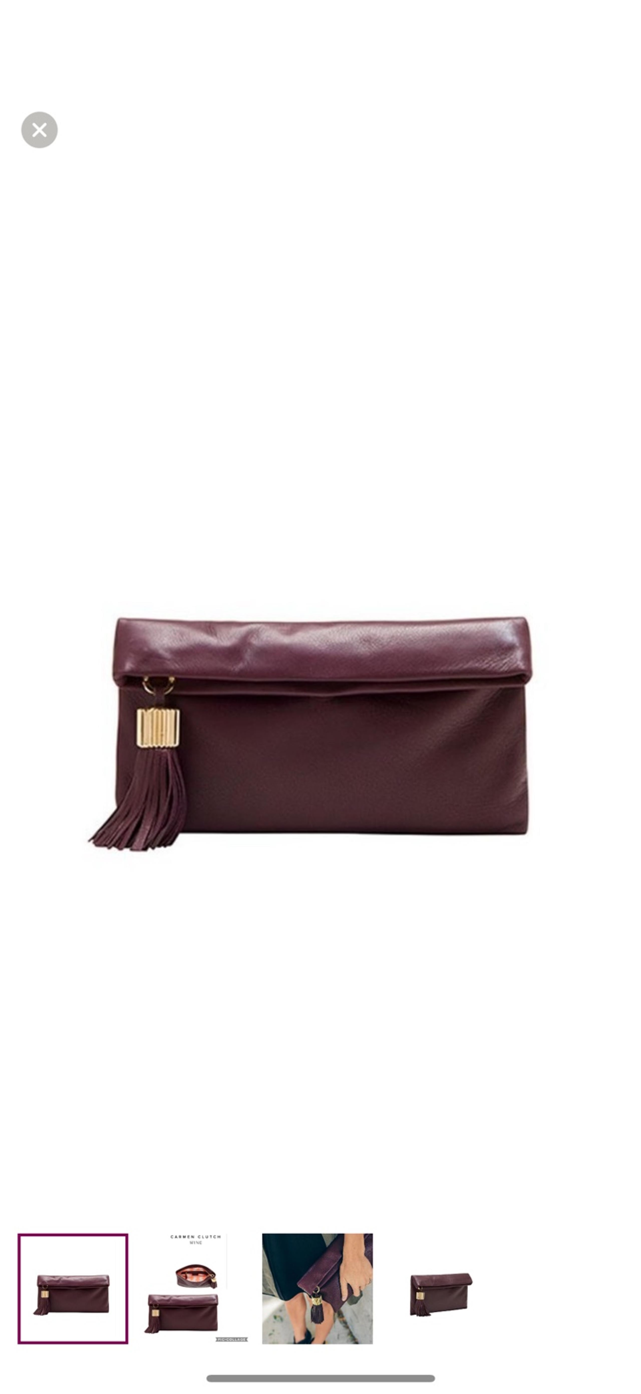 India Hicks Leather Clutch