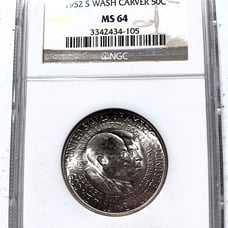 1952-S Washington-Carver Silver Commemorative Half Dollar NGC-64