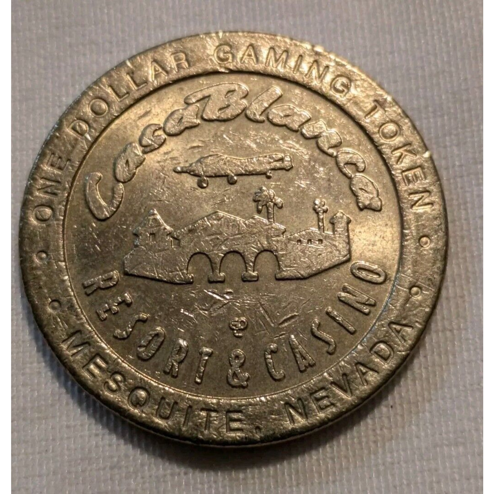 4 Casa Blanca Resort & Casino $1 One Dollar Gaming Tokens Mesquite Nevada DZ - detail