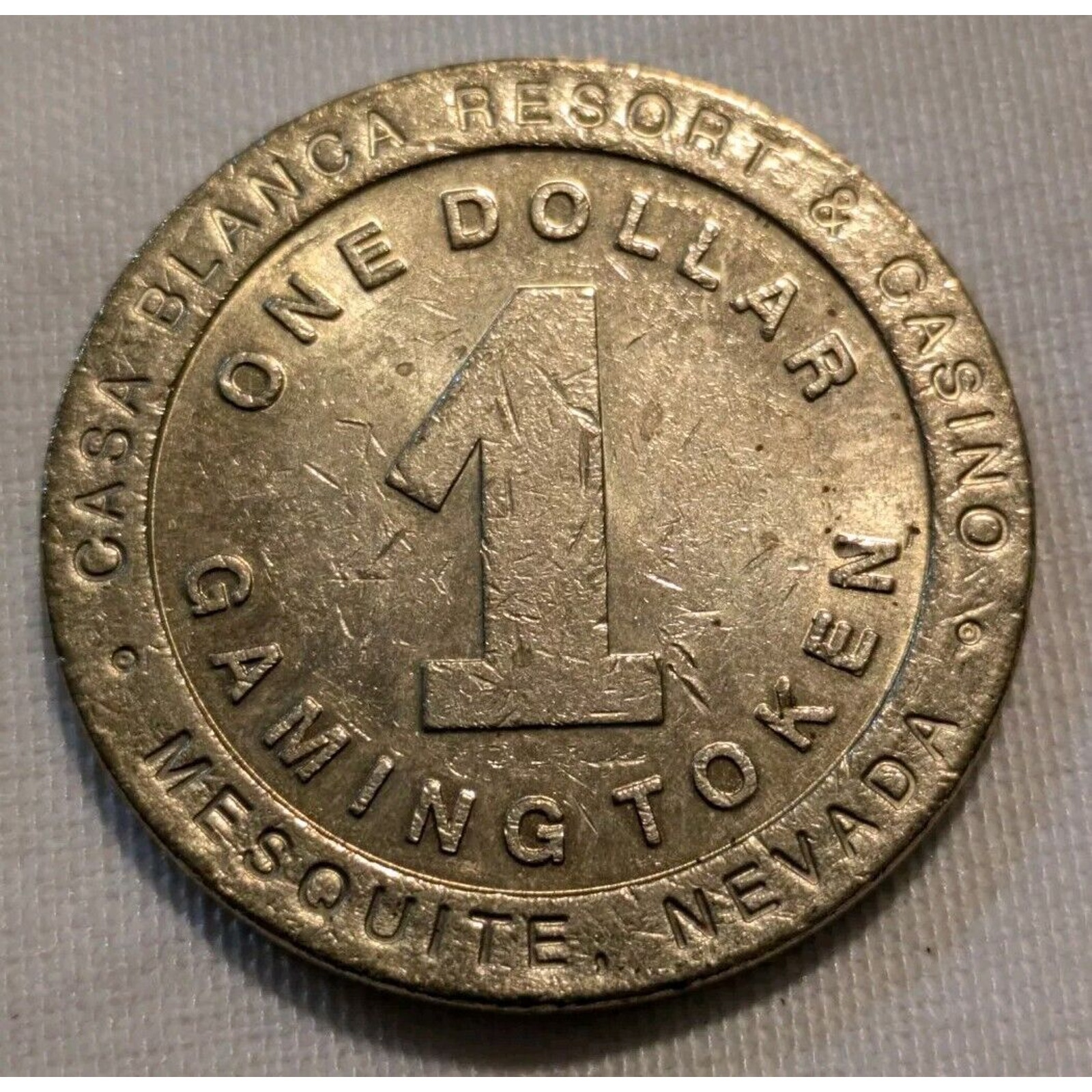 4 Casa Blanca Resort & Casino $1 One Dollar Gaming Tokens Mesquite Nevada DZ - detail