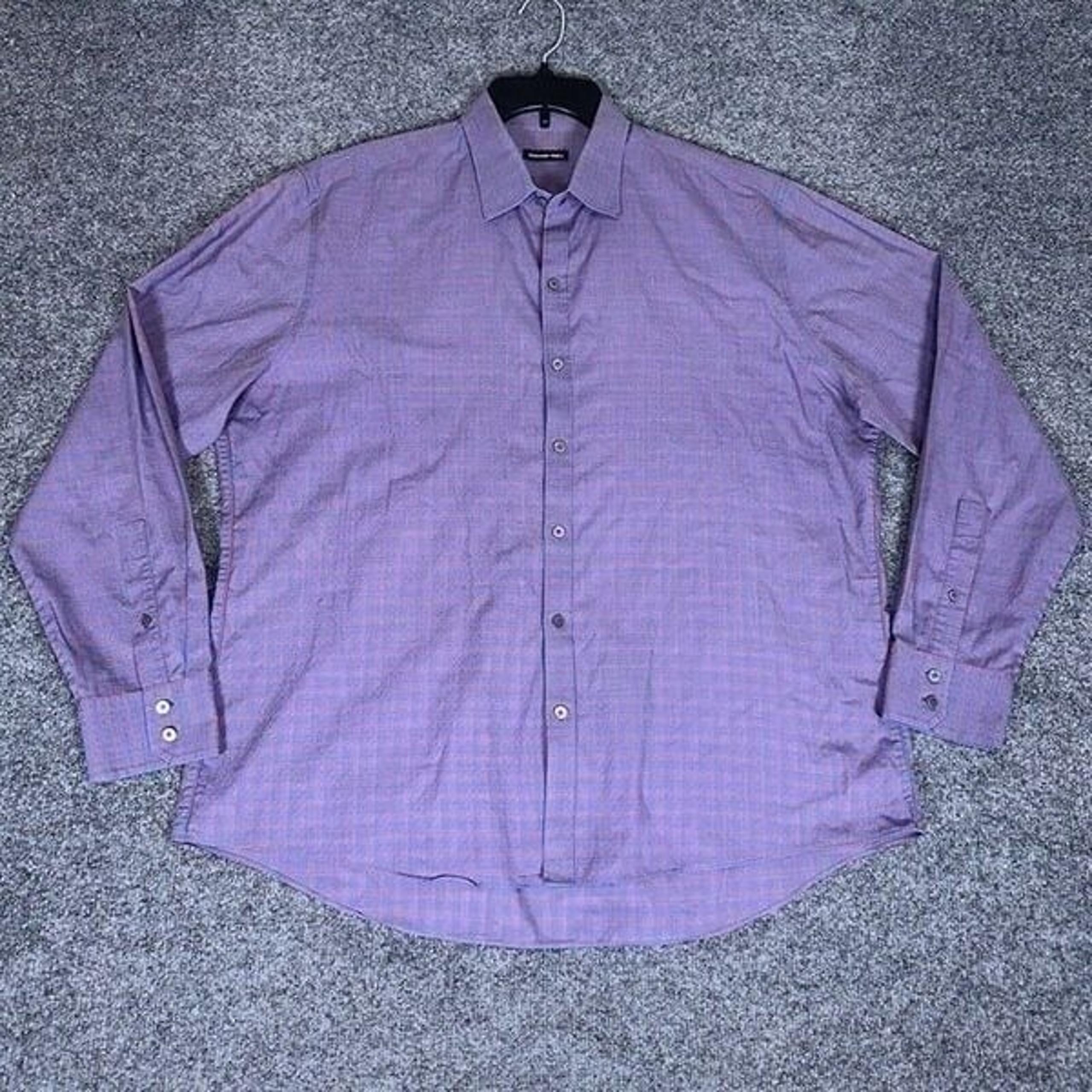 Zachary Prell Shirt Mens XL Red Blue Plaid Button Up Long Sleeve Cotton Adult