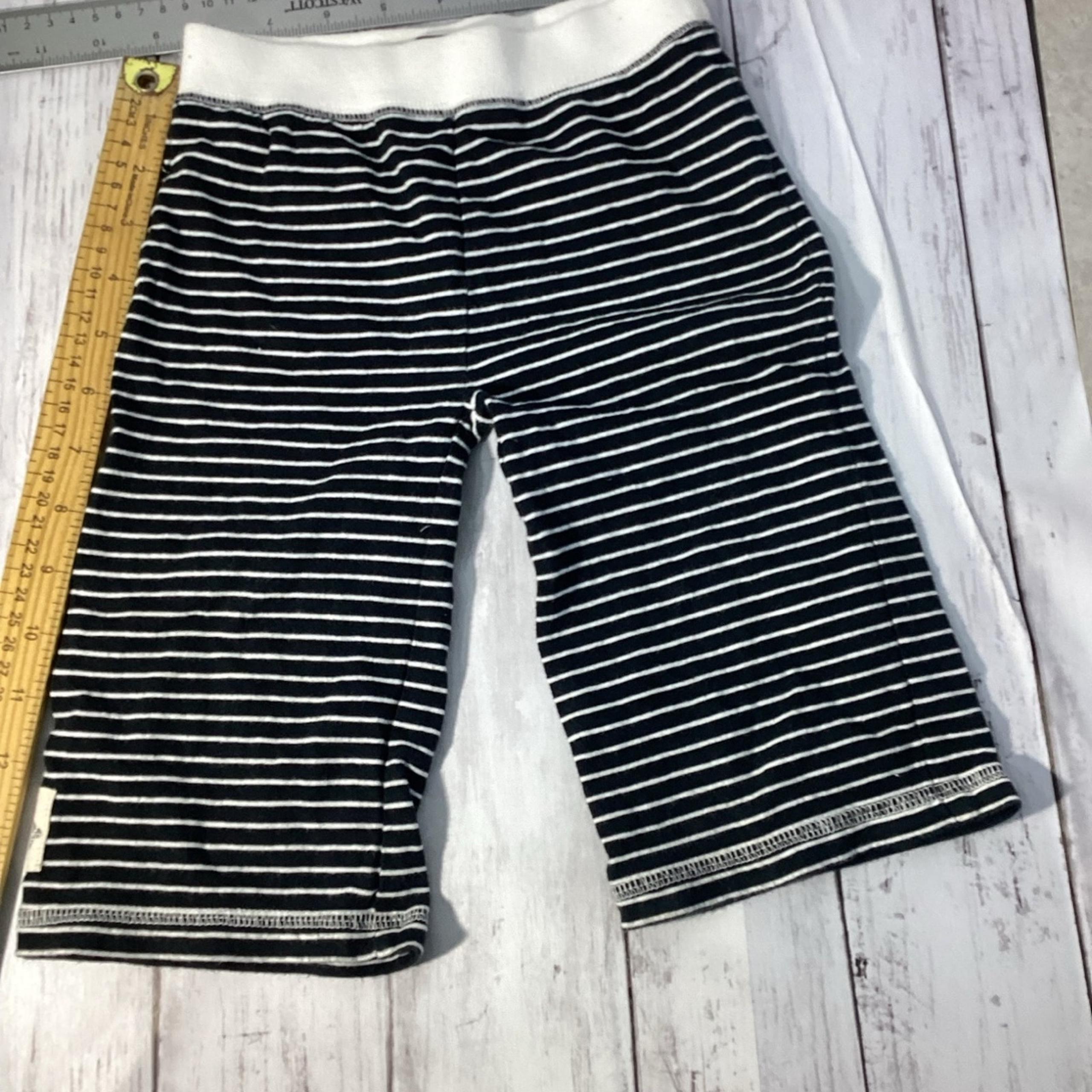 Ralph Lauren Short Pants Black White Stripe Girl Size 18m minimalist preppy