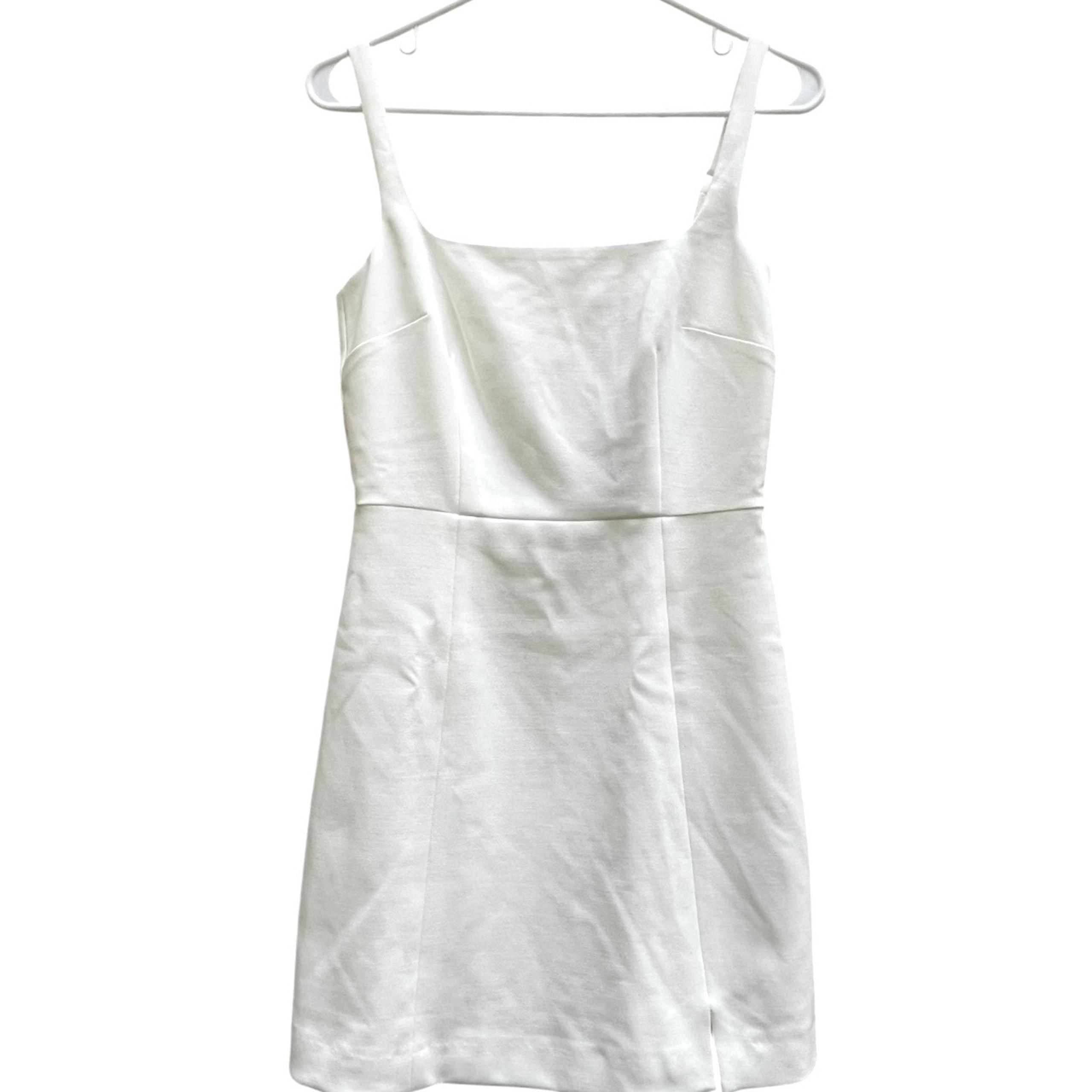 NEW French Connection Cream Whisper Sleeveless Mini Dress Adjust Straps Womens 2