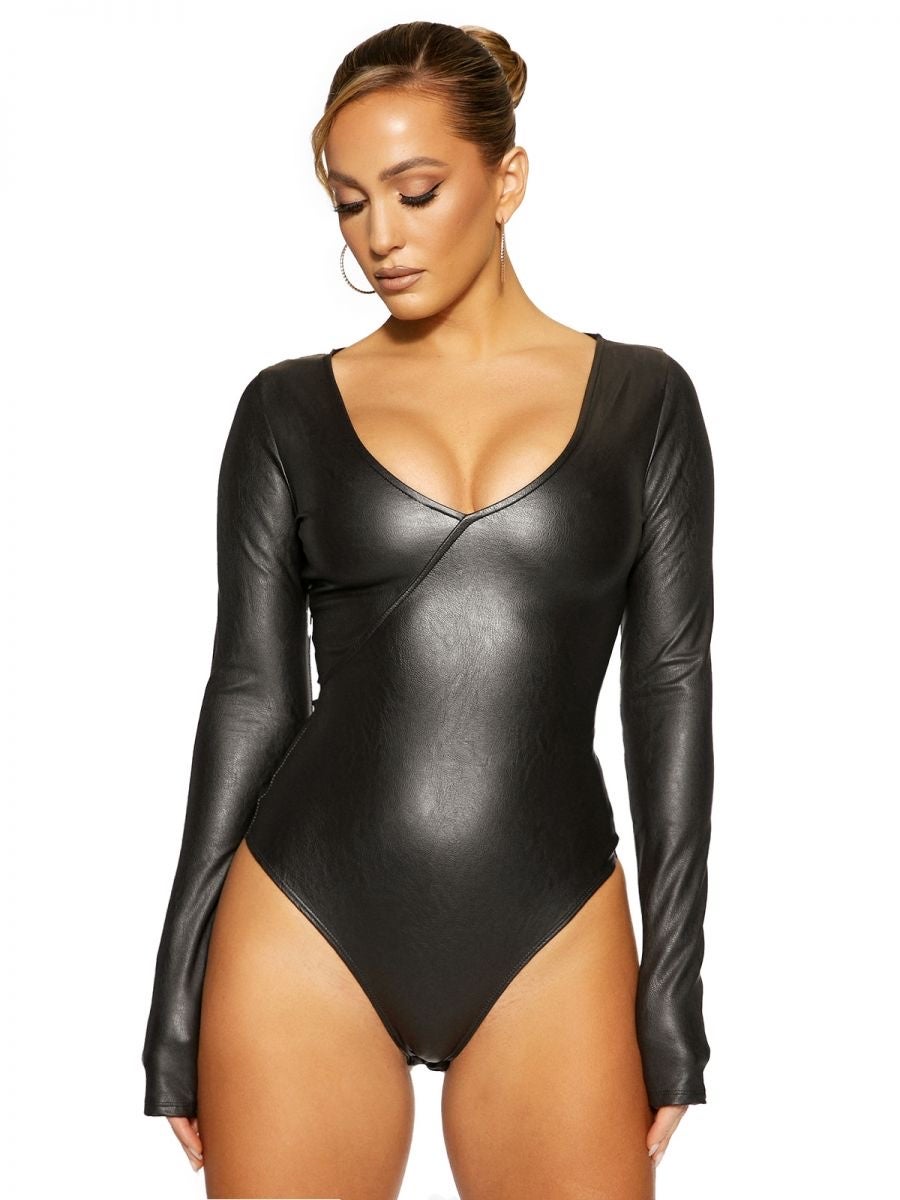 Naked Wardrobe It's Faux Real Bodysuit
