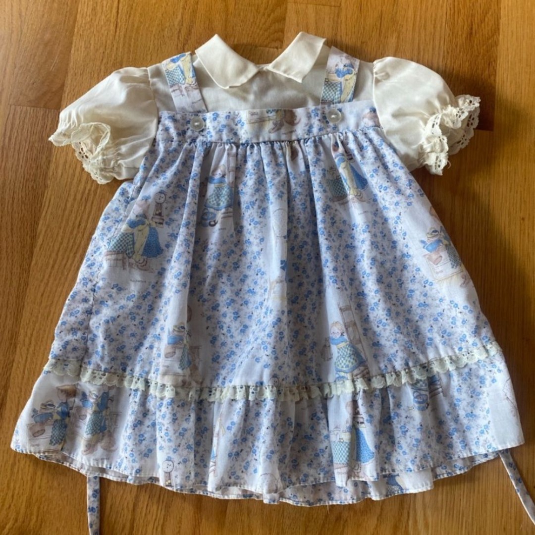 Vintage 70s Holly Hobby Pinafore Style Toddler Casual Timeless