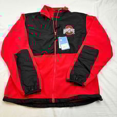 Collegiate Ohio State Buckeyes Fleece Jacket Unisex Red Black Full Zip Large