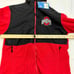 Collegiate Ohio State Buckeyes Fleece Jacket Unisex Red Black Full Zip Large