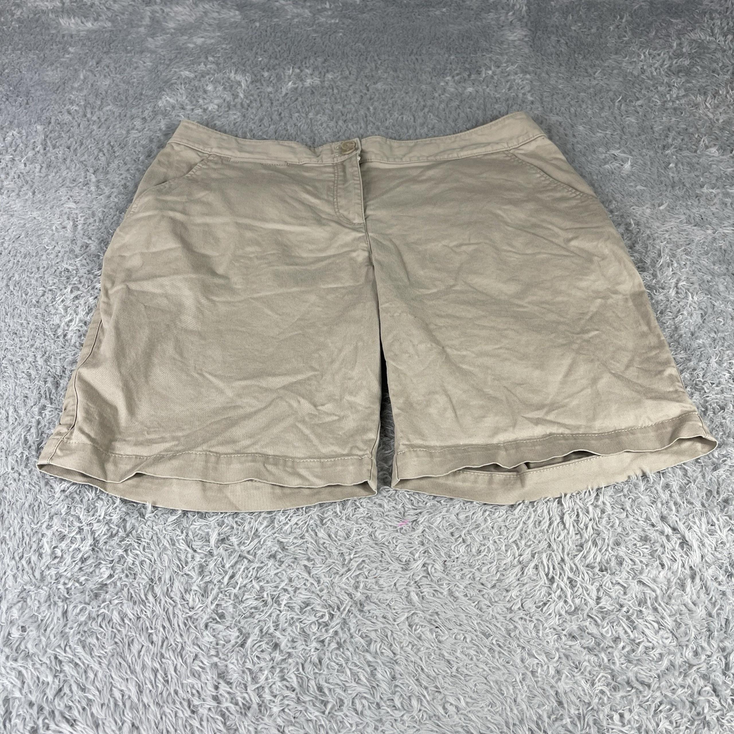 Tommy Bahama Shorts WoMens 10 Tan Chino Soft Stretch Summer Comfort Flat Front