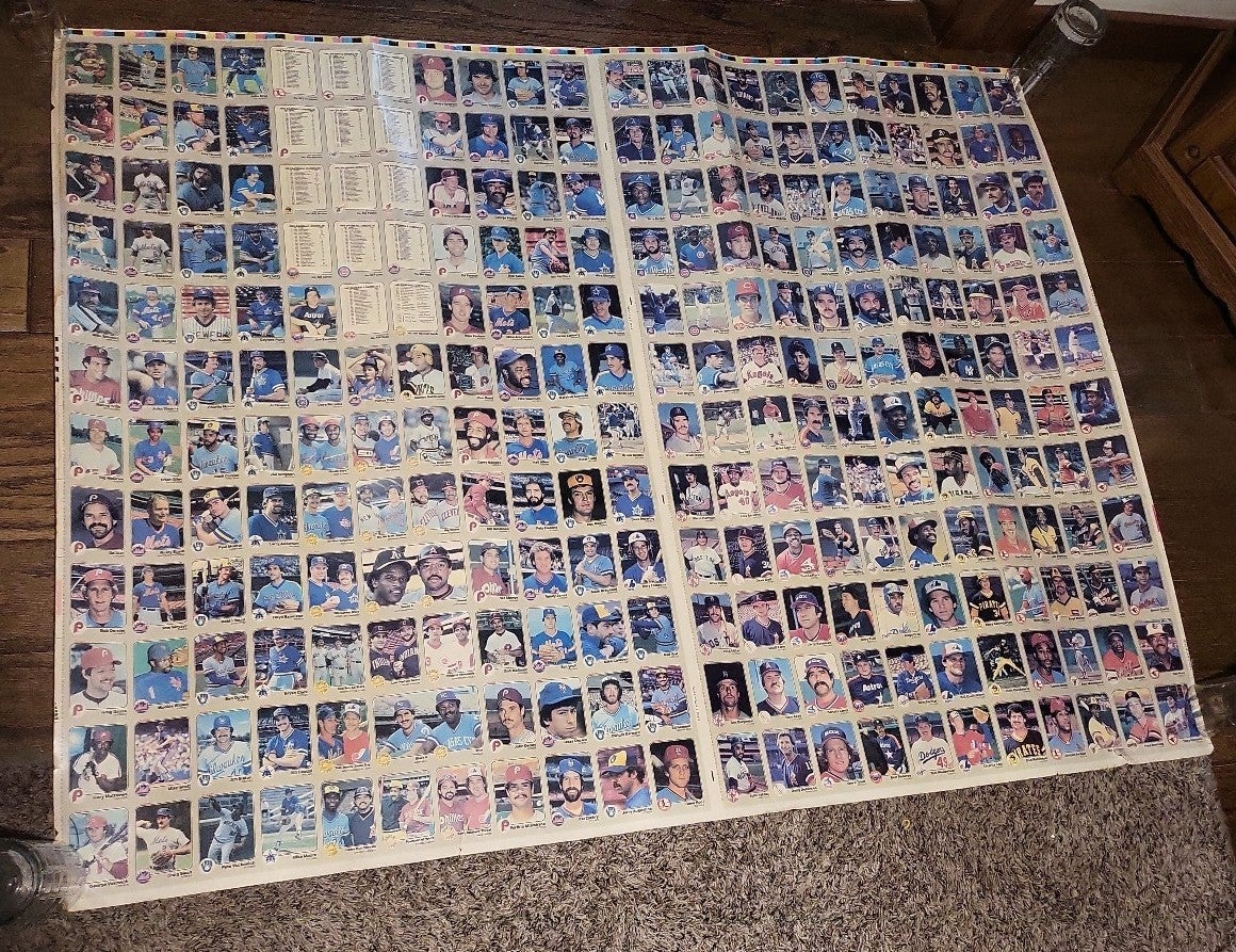 1983 Fleer MLB Uncut Baseball Card Sheet