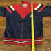 Men's VTG Early 80's Nike Swoosh Logo Navy Blue Red Track Jacket Med