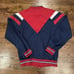 Men's VTG Early 80's Nike Swoosh Logo Navy Blue Red Track Jacket Med