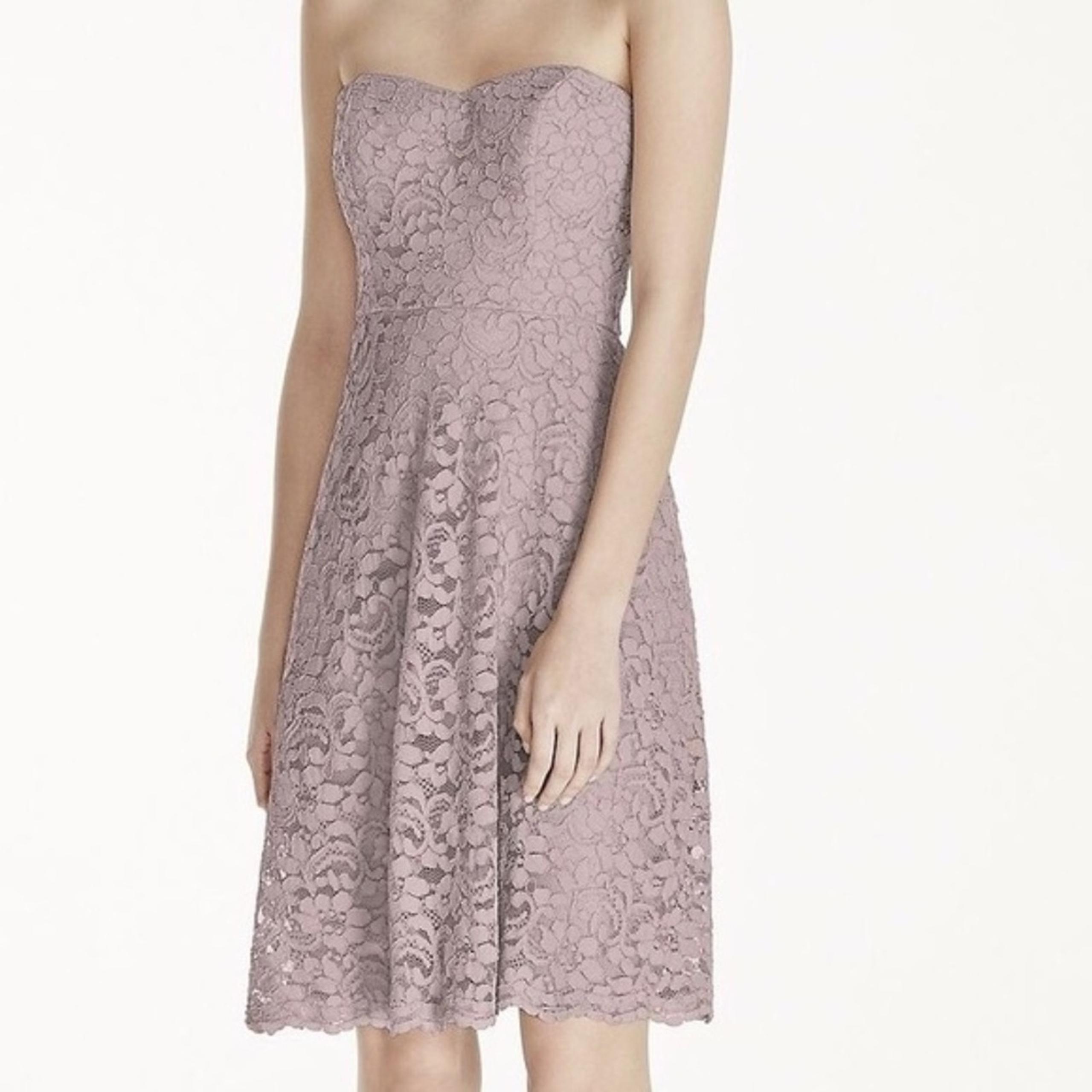 David's Bridal Strapless Lace Dress