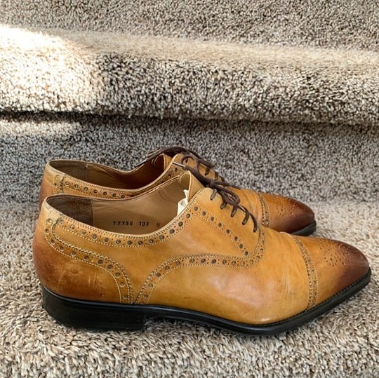 Magnanni Men's Brown Dress Leather Shoes