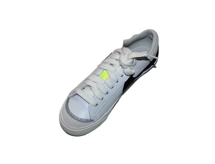 NIKE MEN'S WHITE/BLACK BLAZER LOW '77 JUMBO LEATHER SNEAKERS US 9/UK8/EUR42.5
