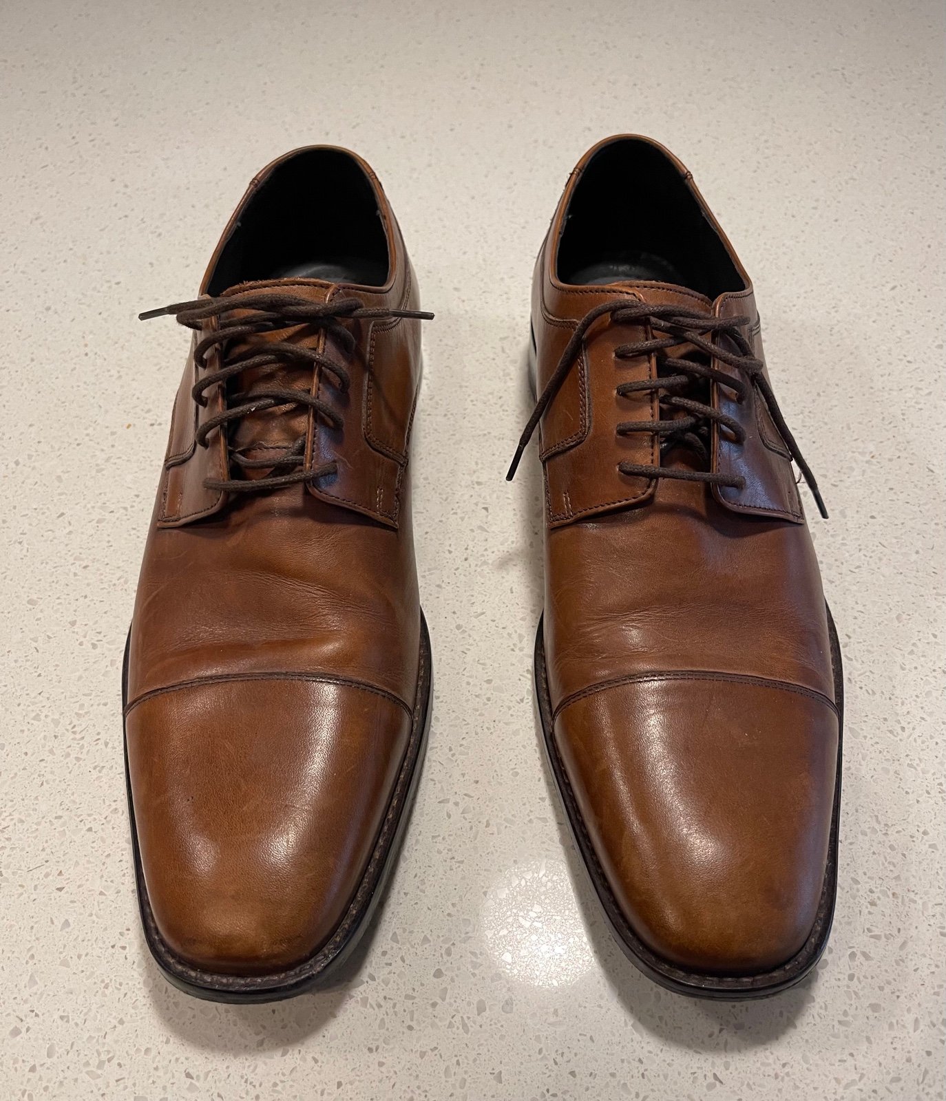 Johnston & Murphy 59-11566 Men’s Shoes Size 13 M Brown Leather Lace Out